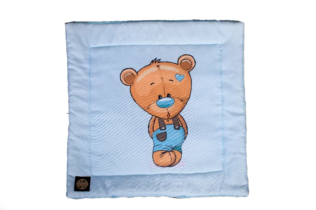 Kék maci baba párna