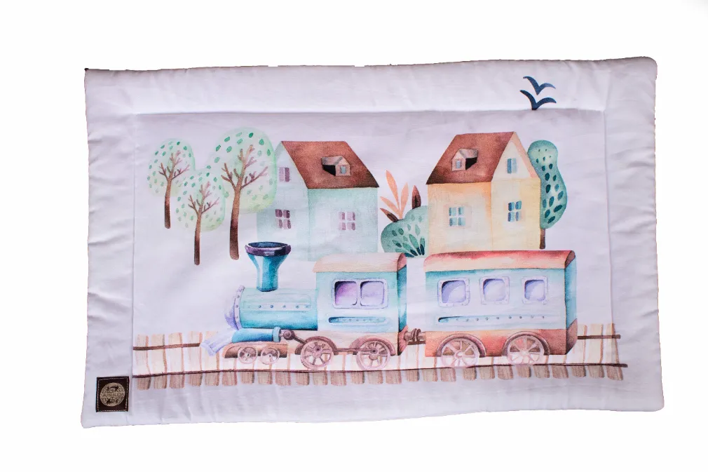 Retro vonat prémium baba párna