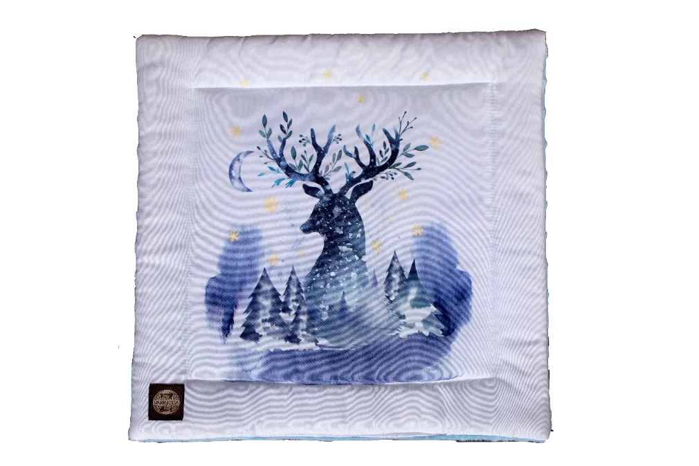 Téli szarvas baba párna