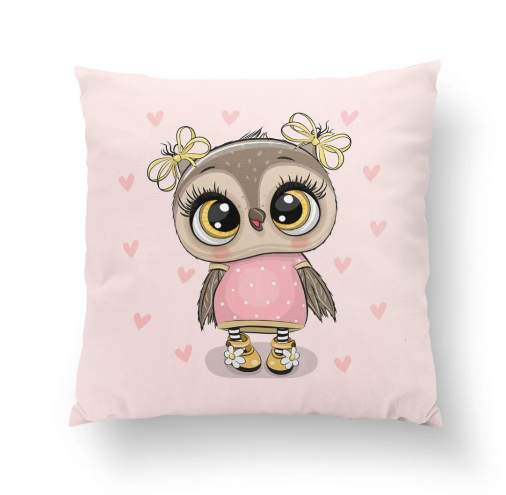 Bagoly lány prémium párna