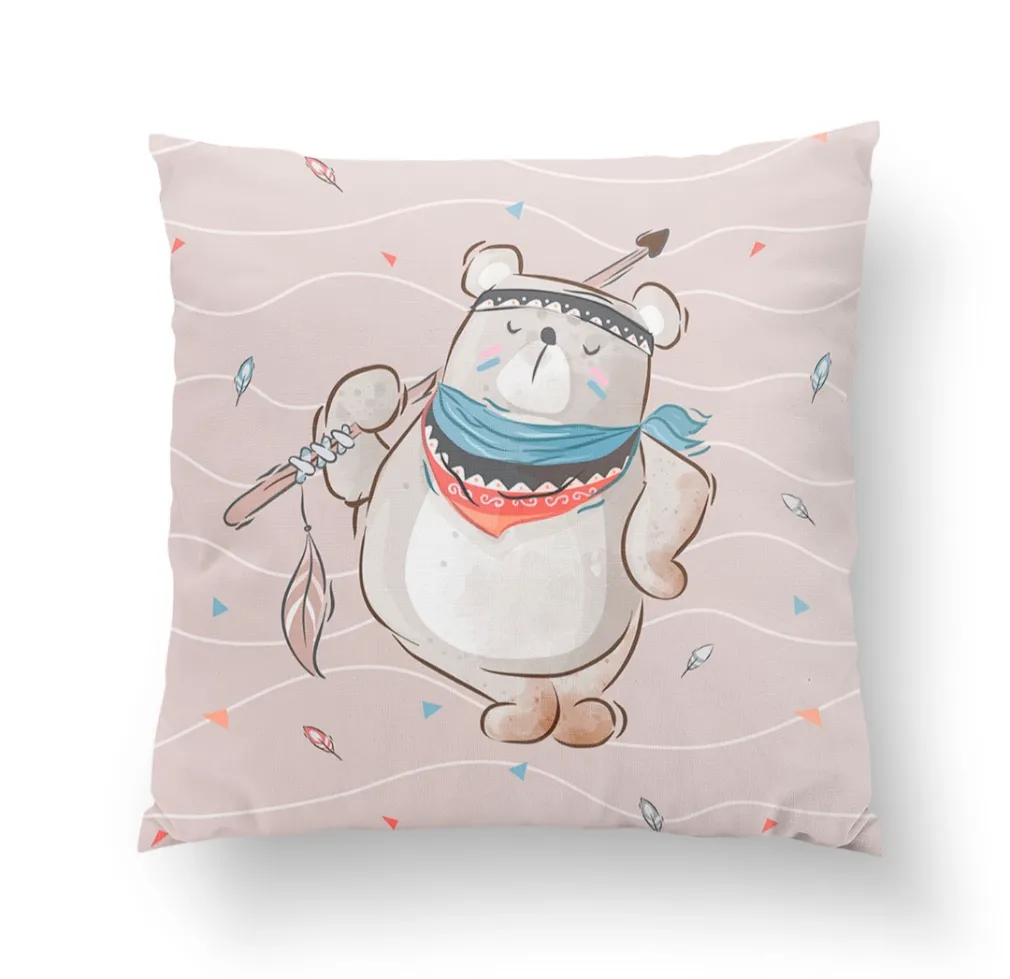 Boho mackó prémium párna