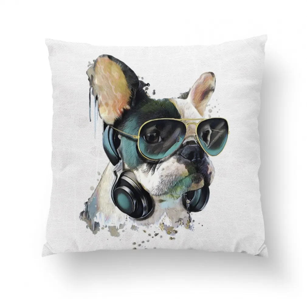Hipster bulldog prémium párna