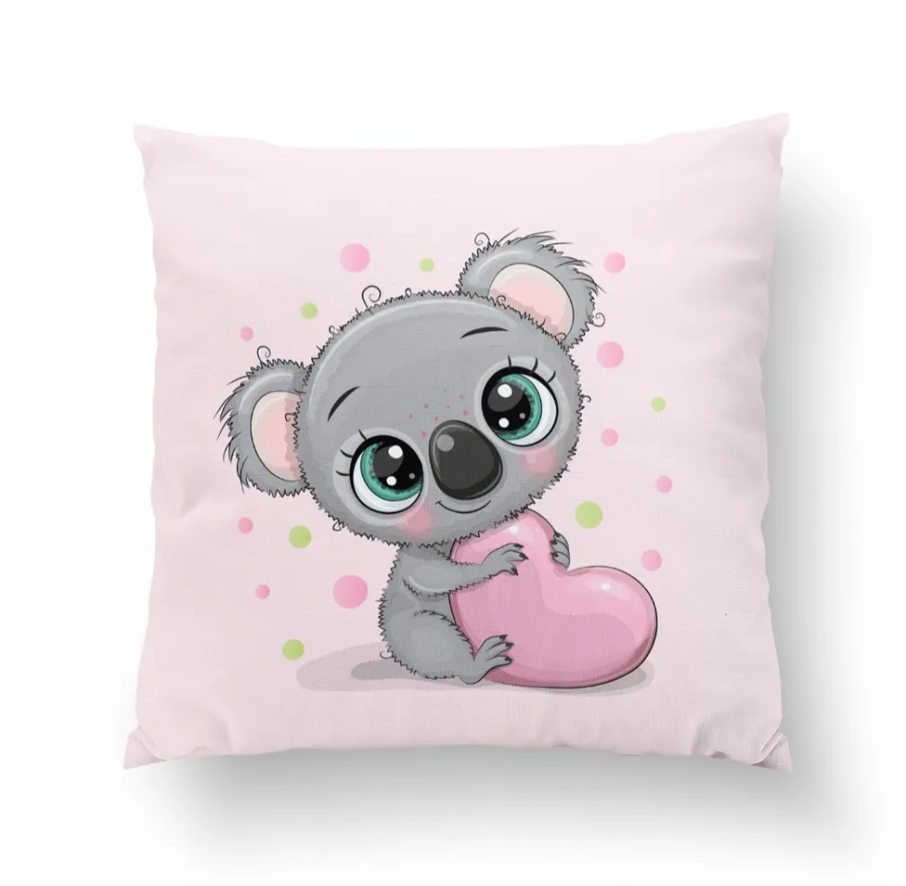 Koala szívvel prémium párna