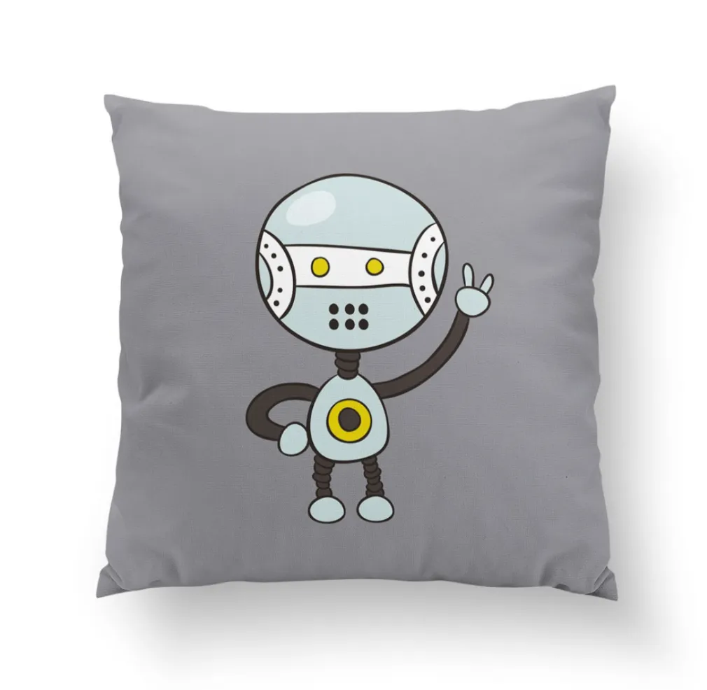 Szürke robot prémium párna