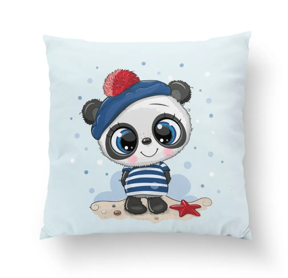Tengerész panda prémium párna