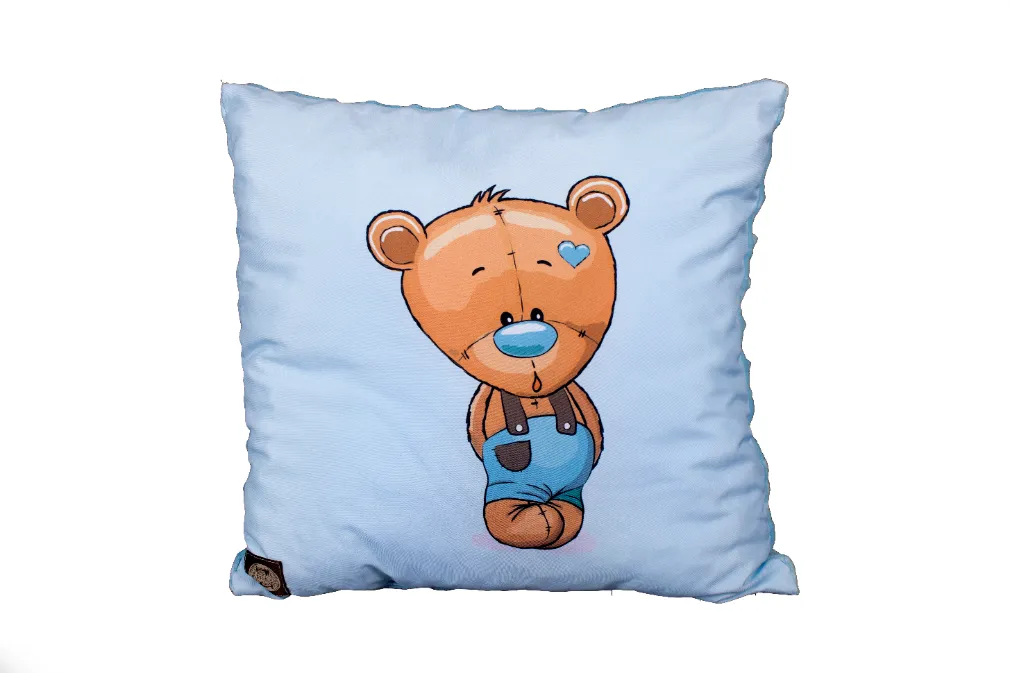 Kék maci díszpárna