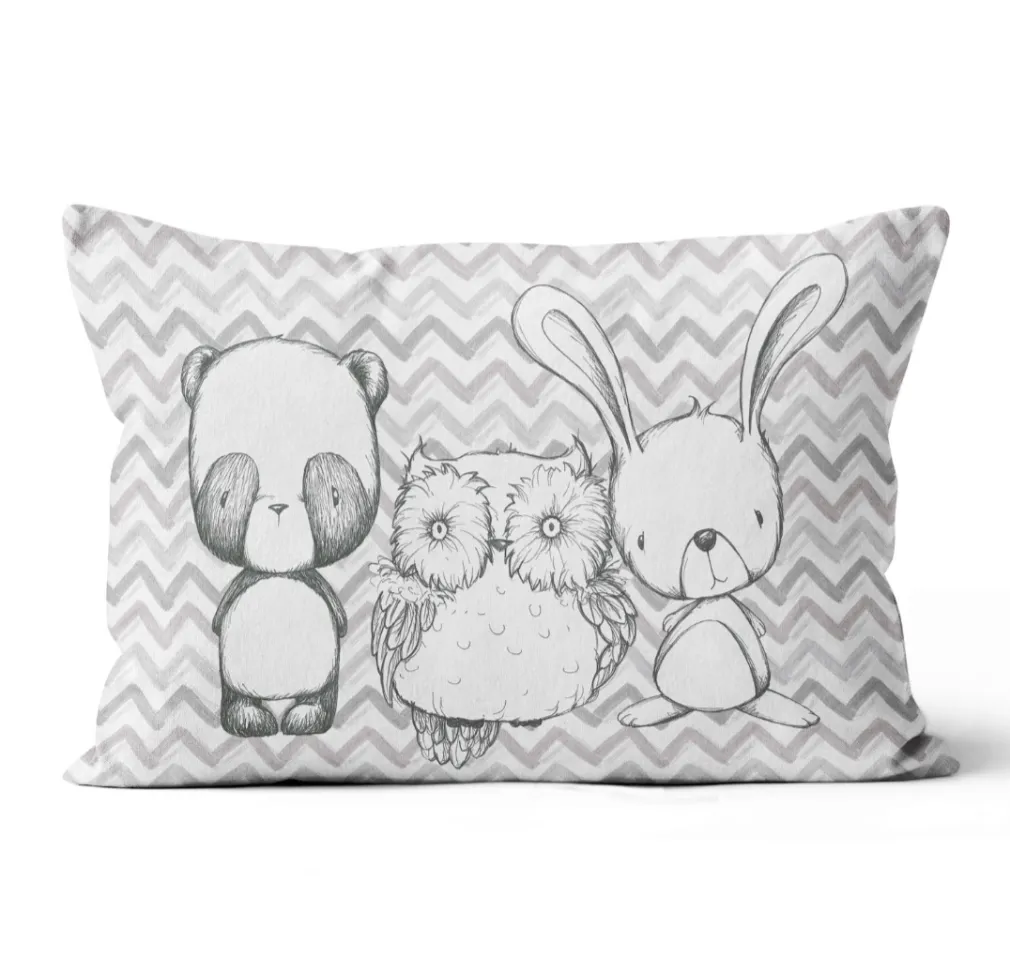 Szürke állatok prémium alvó párna