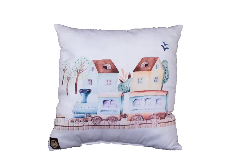 Retro vonat díszpárna