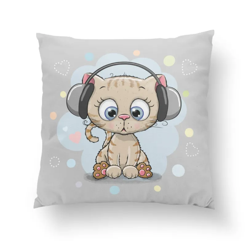 Fülhalgatós cica prémium párna