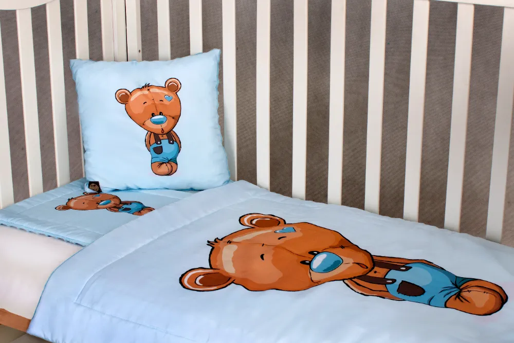 Kék maci ágynemű szett