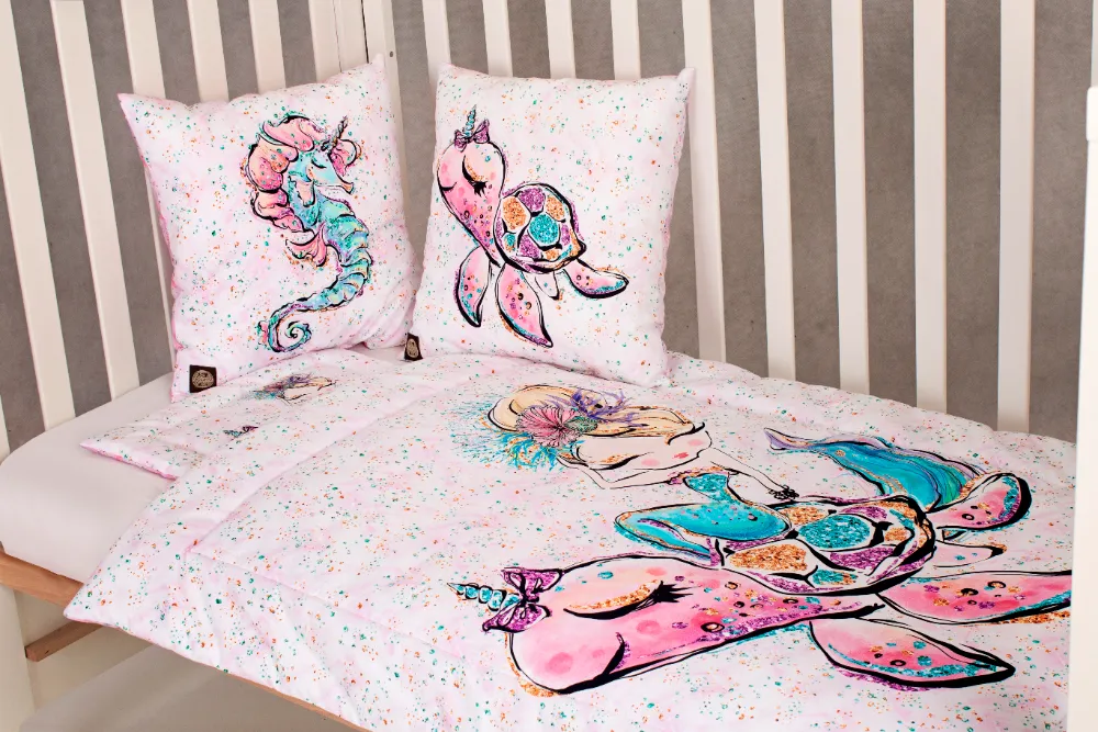 Sellő és a teknős prémium ágynemű szett