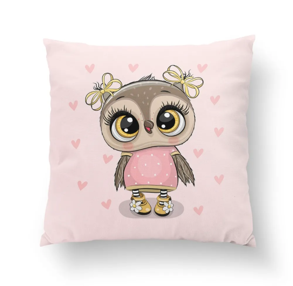 Bagoly lány prémium párna