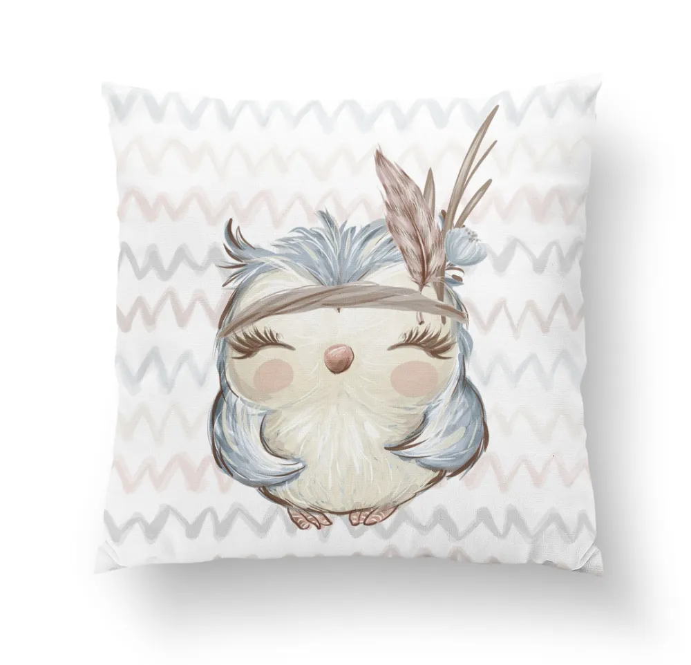 Erdei állatok, bagoly prémium párna