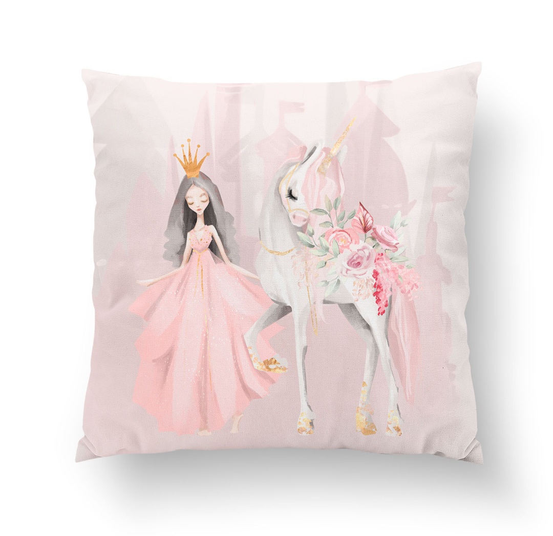 Hercegnő és az unikornis prémium párna