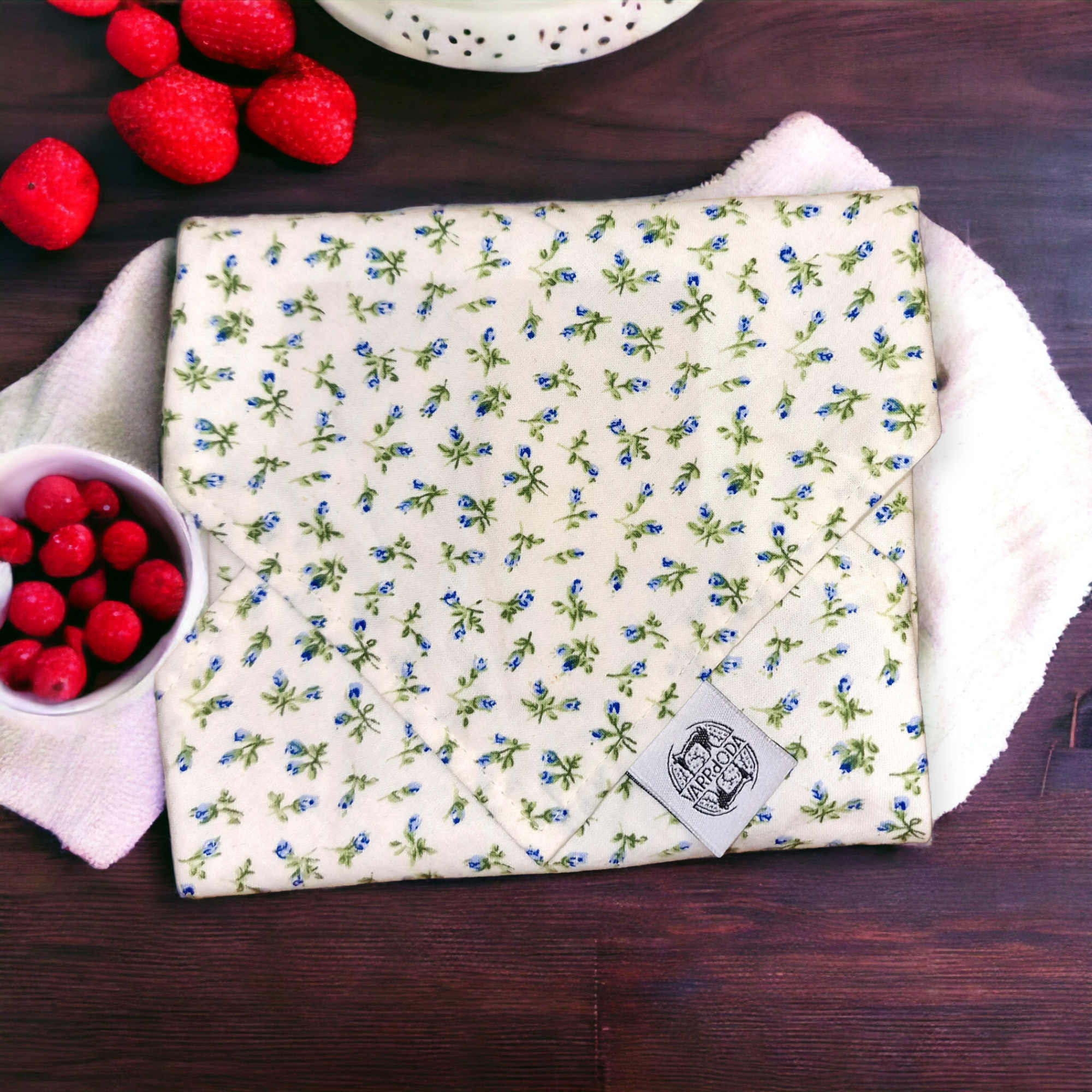 Kék virágok újraszalvéta