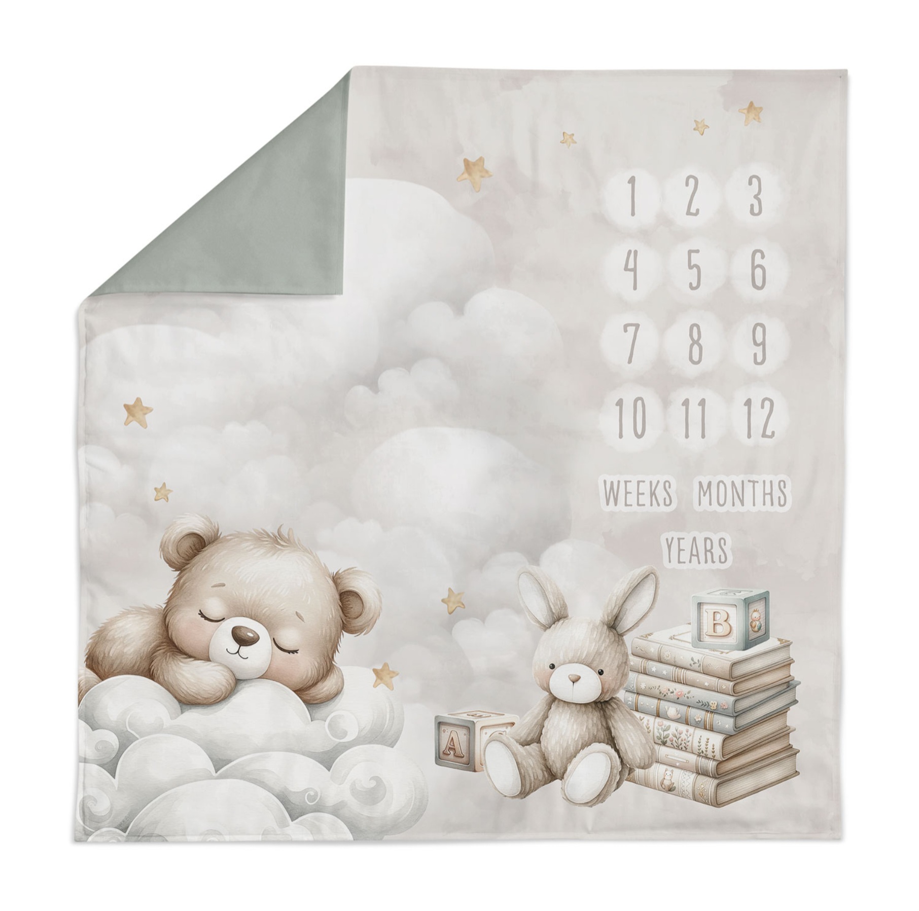 Alvó maci mérföldkő takaró