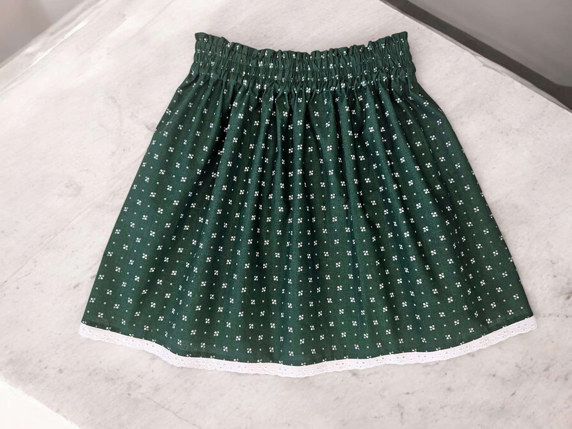 Zöld népi szoknya