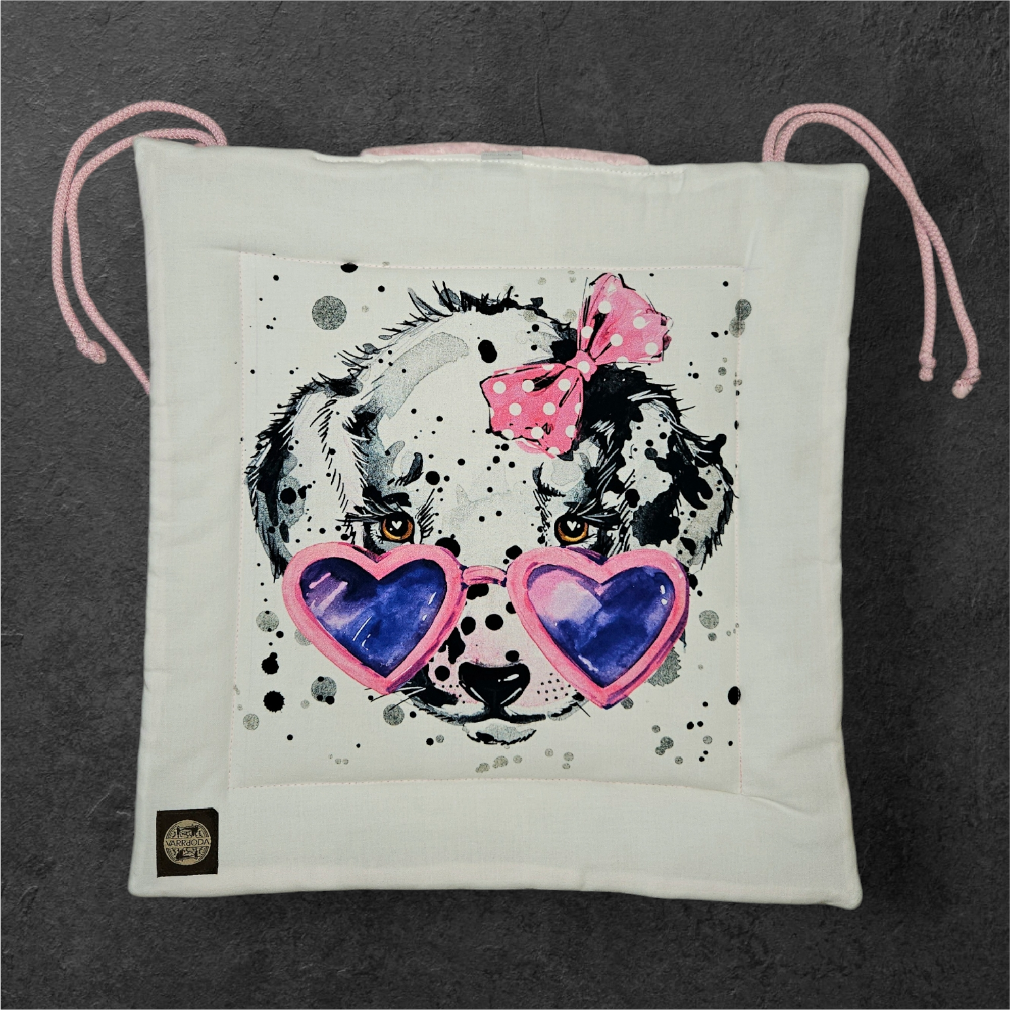 Napszemcsis kutyus ülőpárna