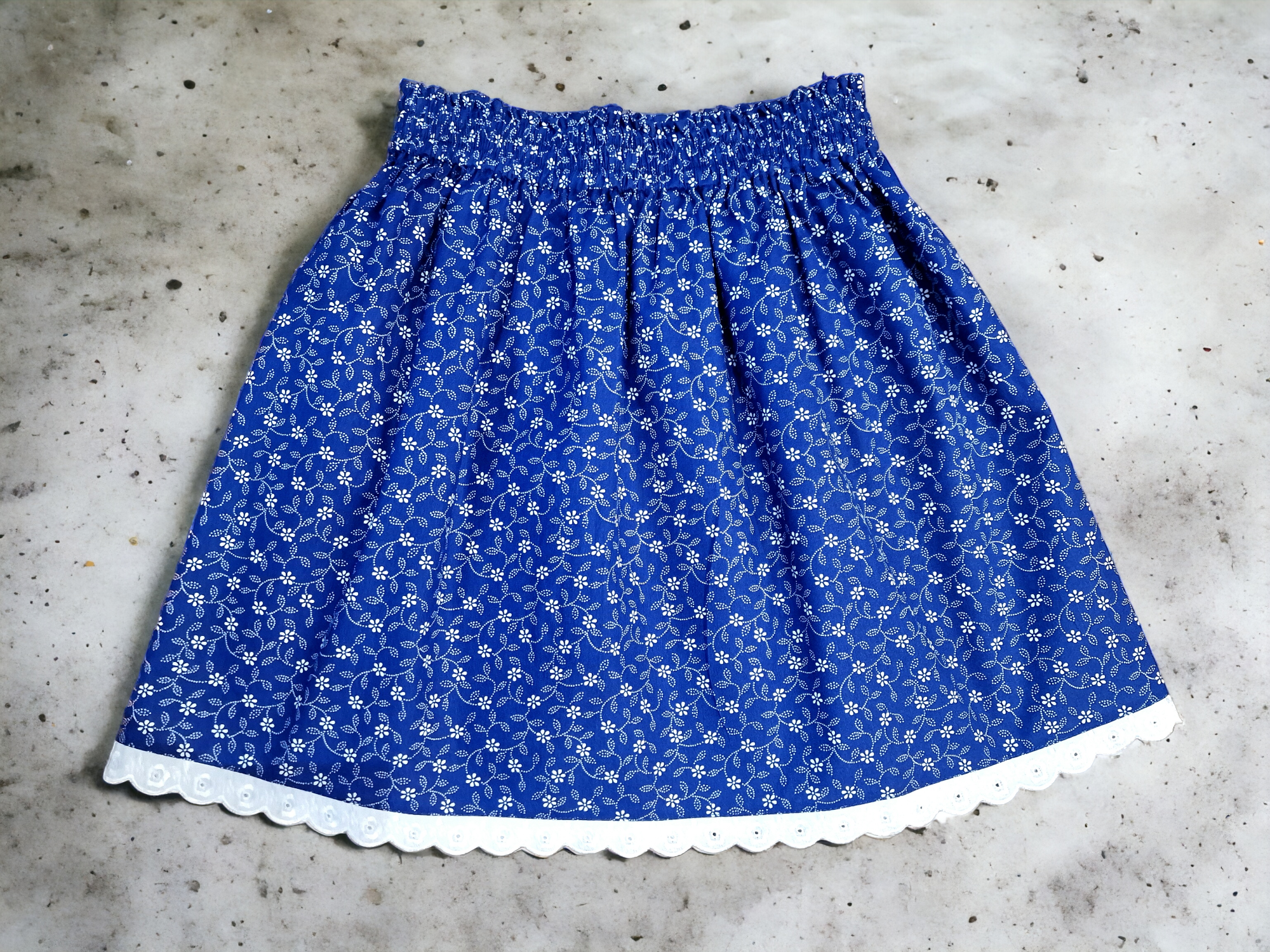 Indás kékfestő szoknya