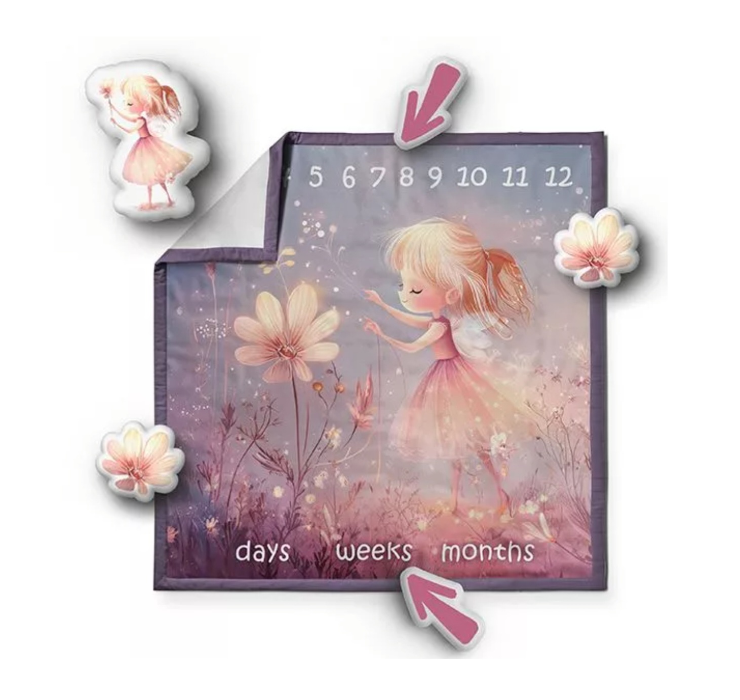 Sétáló tündér mérföldkő takaró